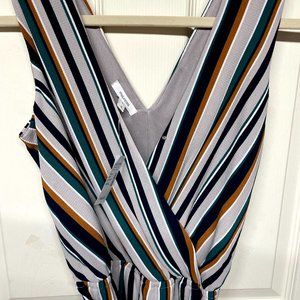 Striped Jumpsuit, Wide leg, Size Small